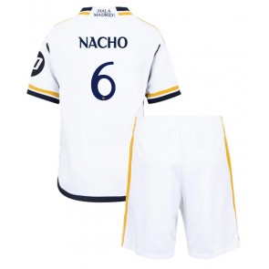 Real Madrid Nacho Fernandez #6 Replika Babytøj Hjemmebanesæt Børn 2023-24 Kortærmet (+ Korte bukser)